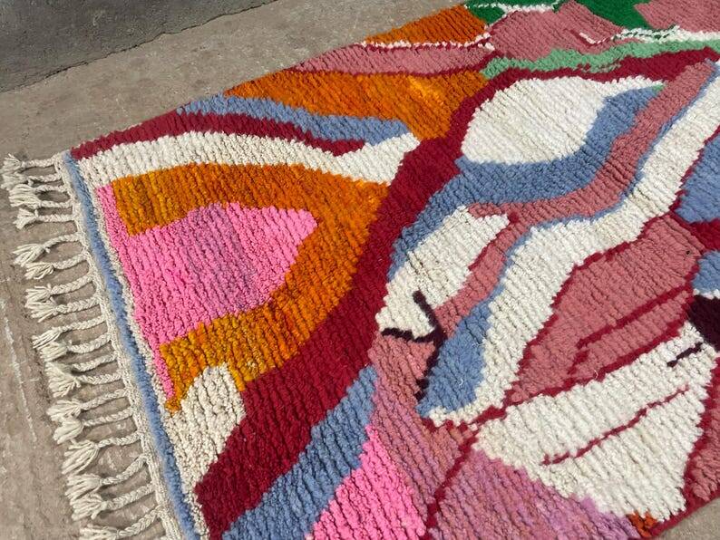 Wool Beni Ourain Rug,custom moroccan rug 150/250cm