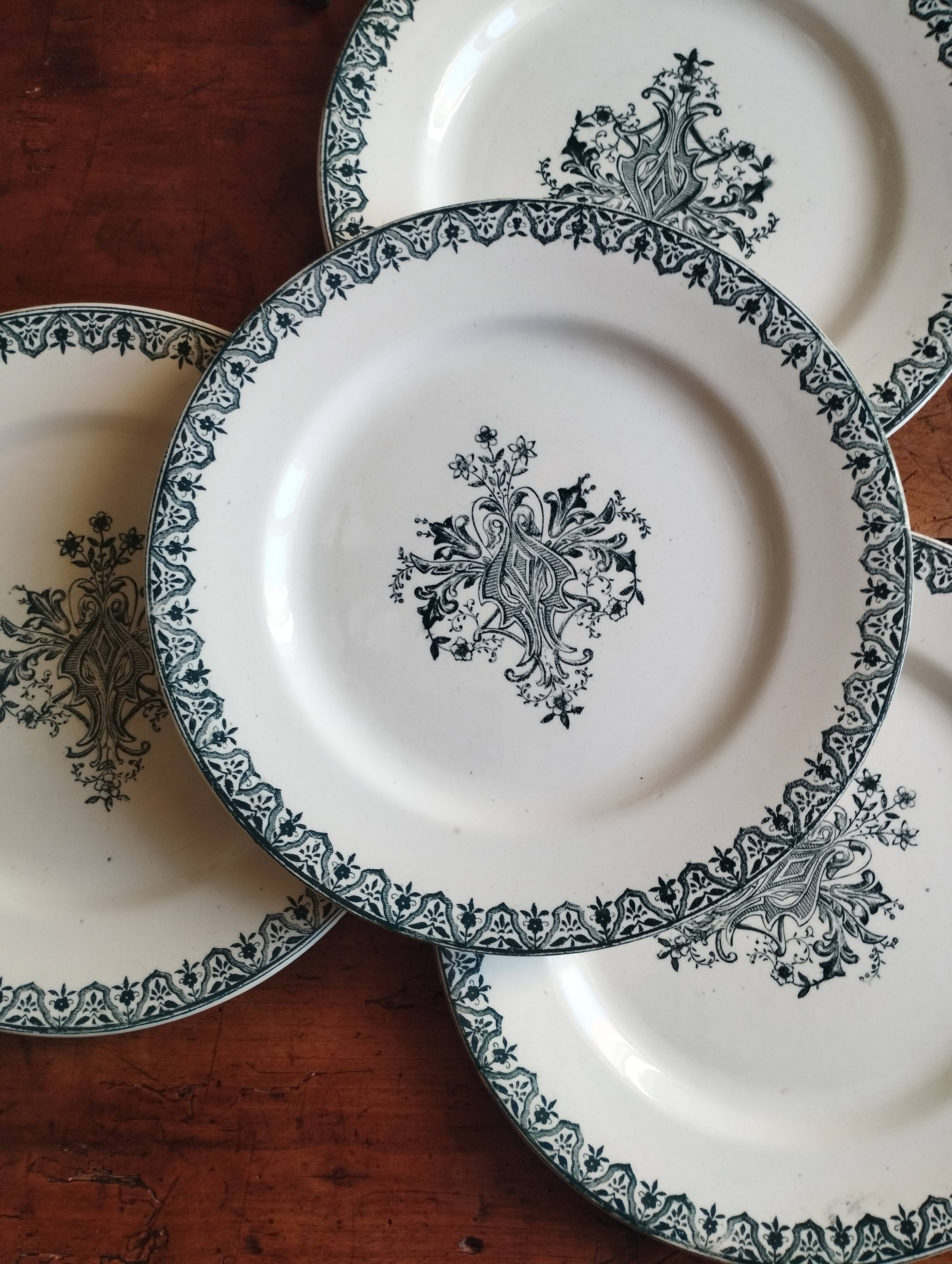 Salins « alhambra » assiettes plates et grands plats faïence terre de fer