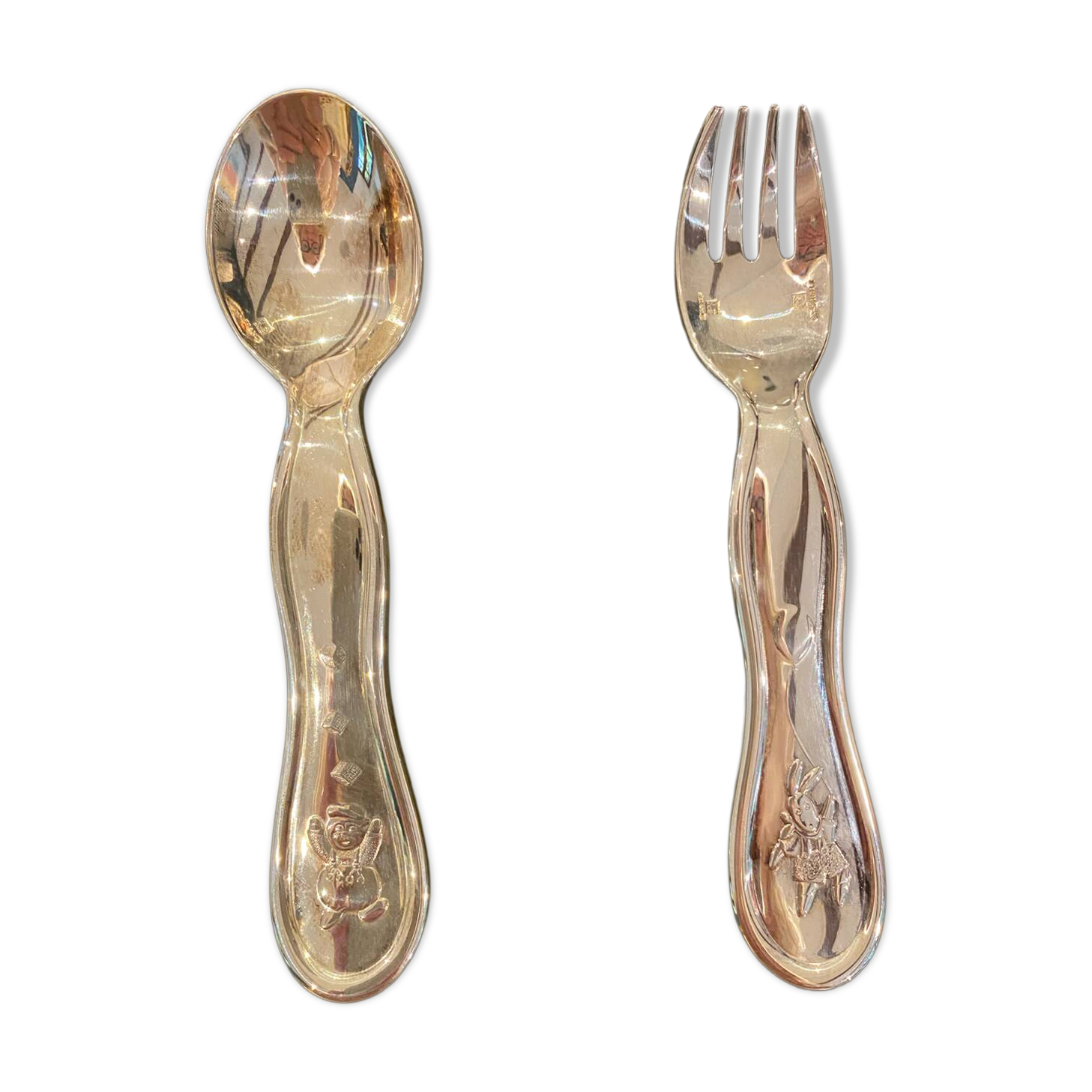 Christofle Baby Gift Set in Solid Sterling Silver 925 - Spoon and Fork