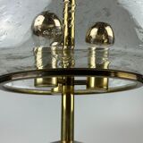 60s 70s table lamp by Doria Leuchten Germany glass brass Space Age
