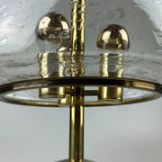 Lampe de table des années 60 des années 70 par Doria Leuchten Allemagne laiton de verre Space Age