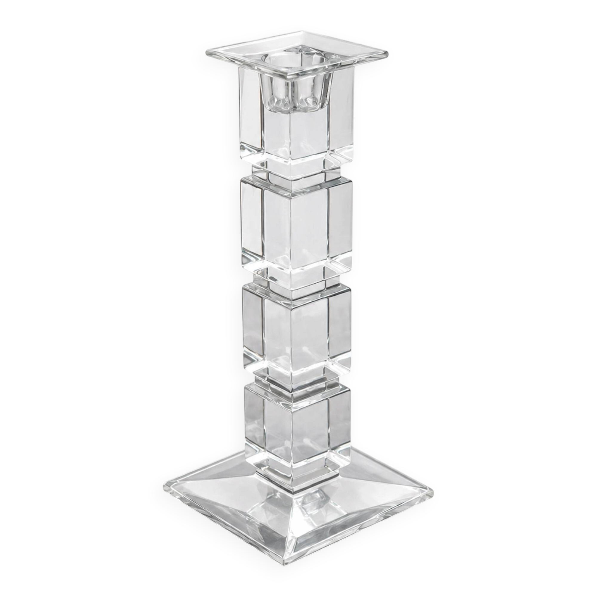 Post-modern crystal candlestick, Nachtmann House