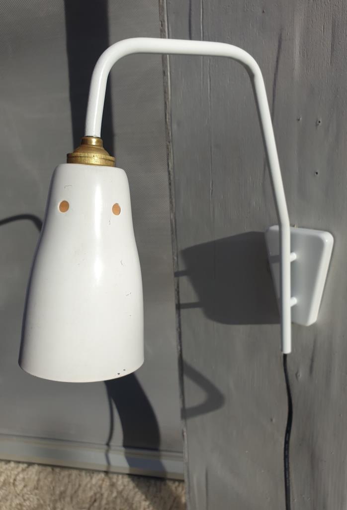 Fixed wall lamp offset 1950 white Ki-e-klair