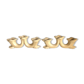 Paire de bougeoirs en céramique, années 40