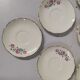 Lot de 6 sous tasse Sarreguemines digoin liseré doré fleurs rose
