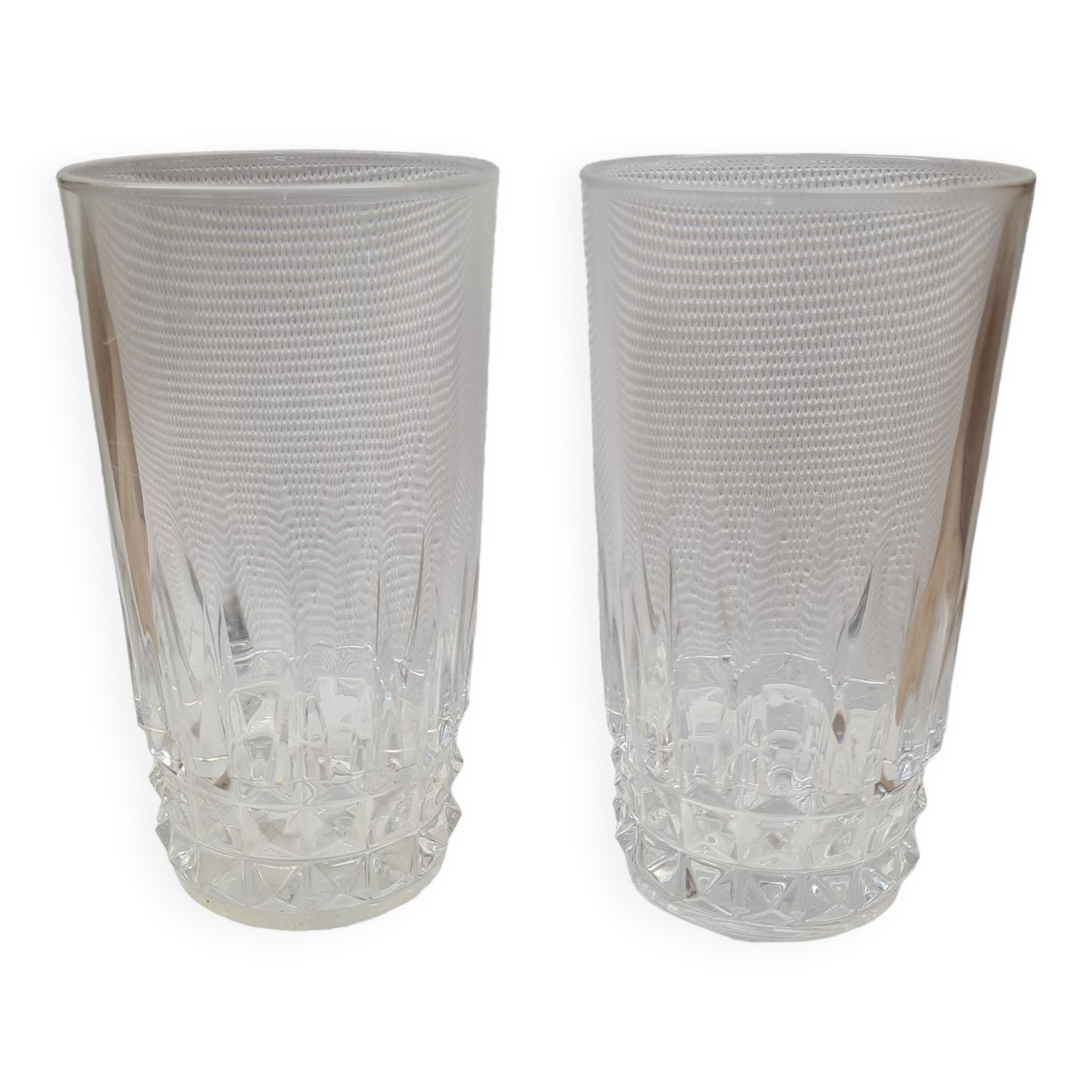 Arques crystal "tube" whisky glasses Tuileries Villandry