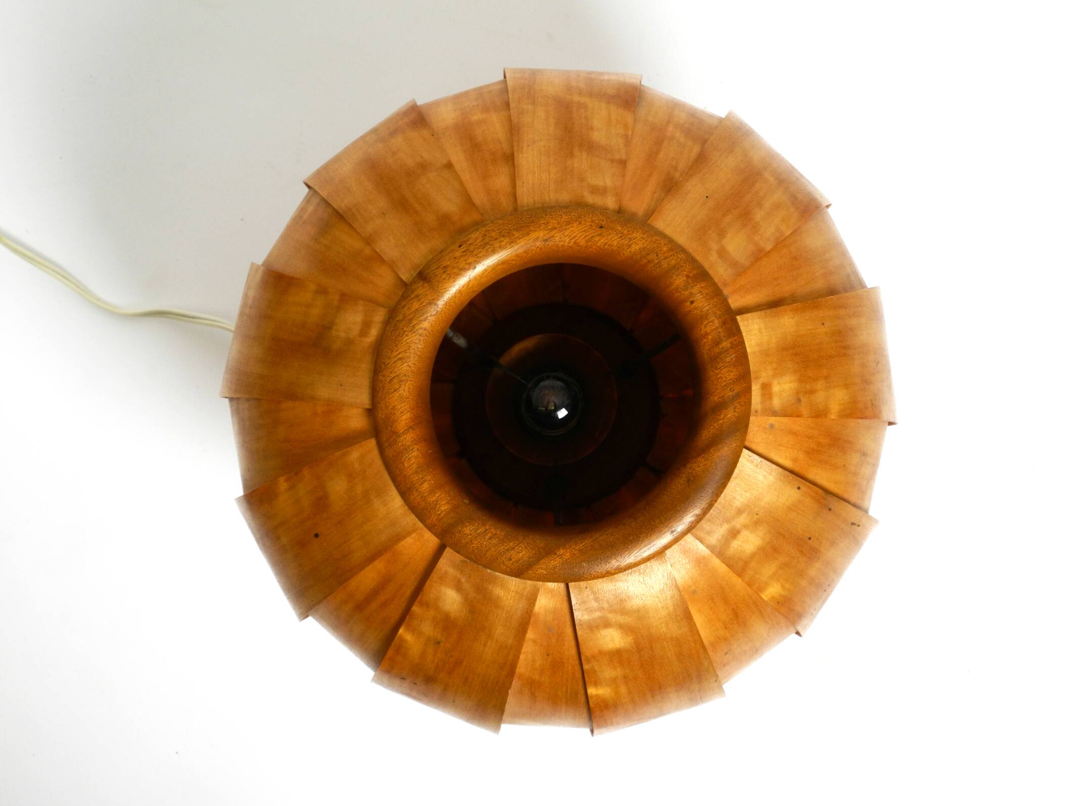 Large Mid Century Modern bentwood lamella tripod Table Lamp