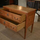Commode de style Louis XVl en merisier 2 tiroirs estampillée Lechevalier. P.