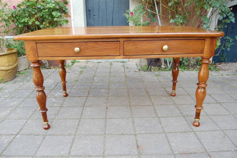 19th-century Louis Philippe walnut desk.