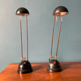 Set of two black telescopic lamps