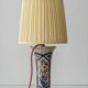 Vintage Belgian Delft Style Table Lamps by Boch with Brass Elements, 1950-1970, New Shades