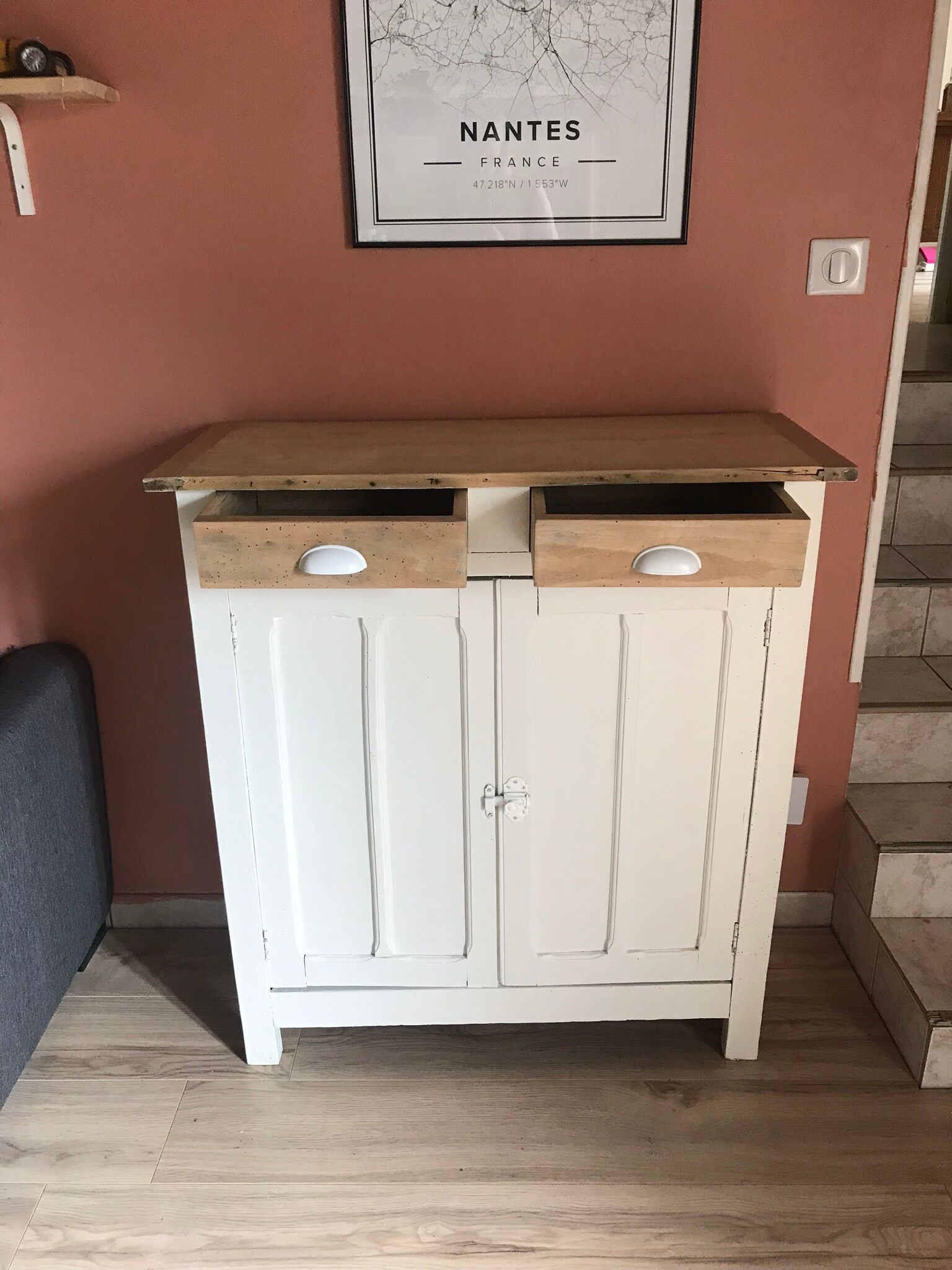 Parisian Buffet White and Wood