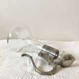 Glass and silver-plated ewer