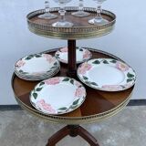 Late 19th century tripod pedestal table in wood marquetry