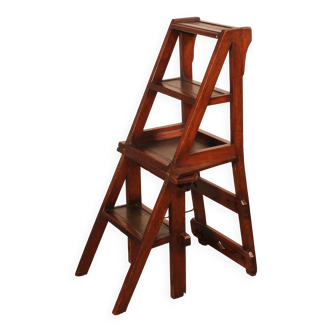 Transformable Library Step Stool into Chair - 19th Century