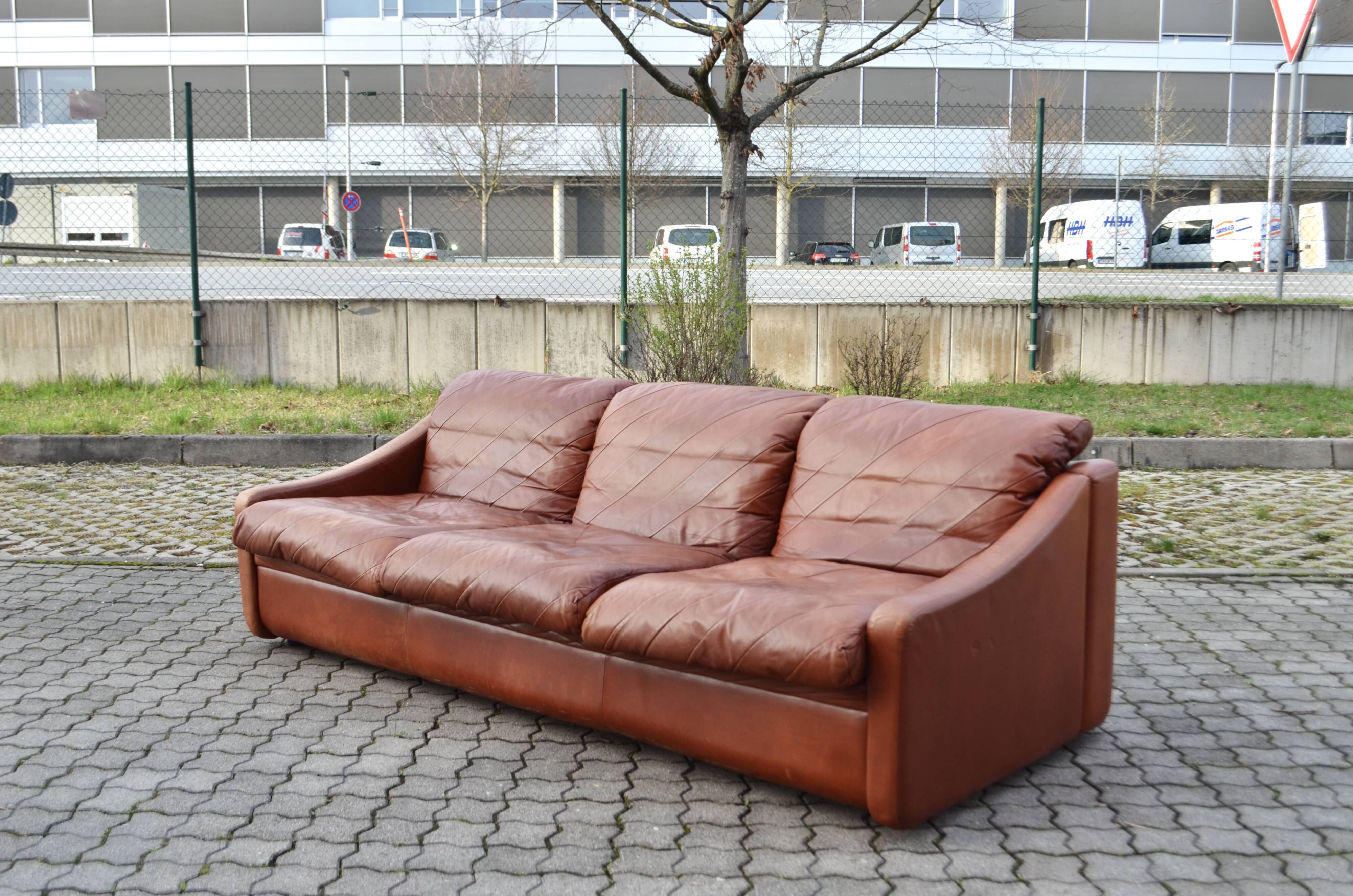 Vintage oxred Rolf Benz Leather Sofa