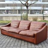 Vintage oxred Rolf Benz Leather Sofa
