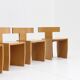 Vintage sculptural dining chairs , set of 5