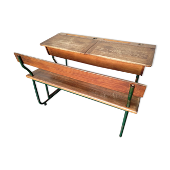 Industrial double school desk