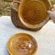 6 large barbotine plates gien fish
