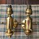 Pair of bronze wall lights