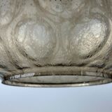 60s 70s ceiling lamp Glashütte Limburg Germany glass & brass Space Age