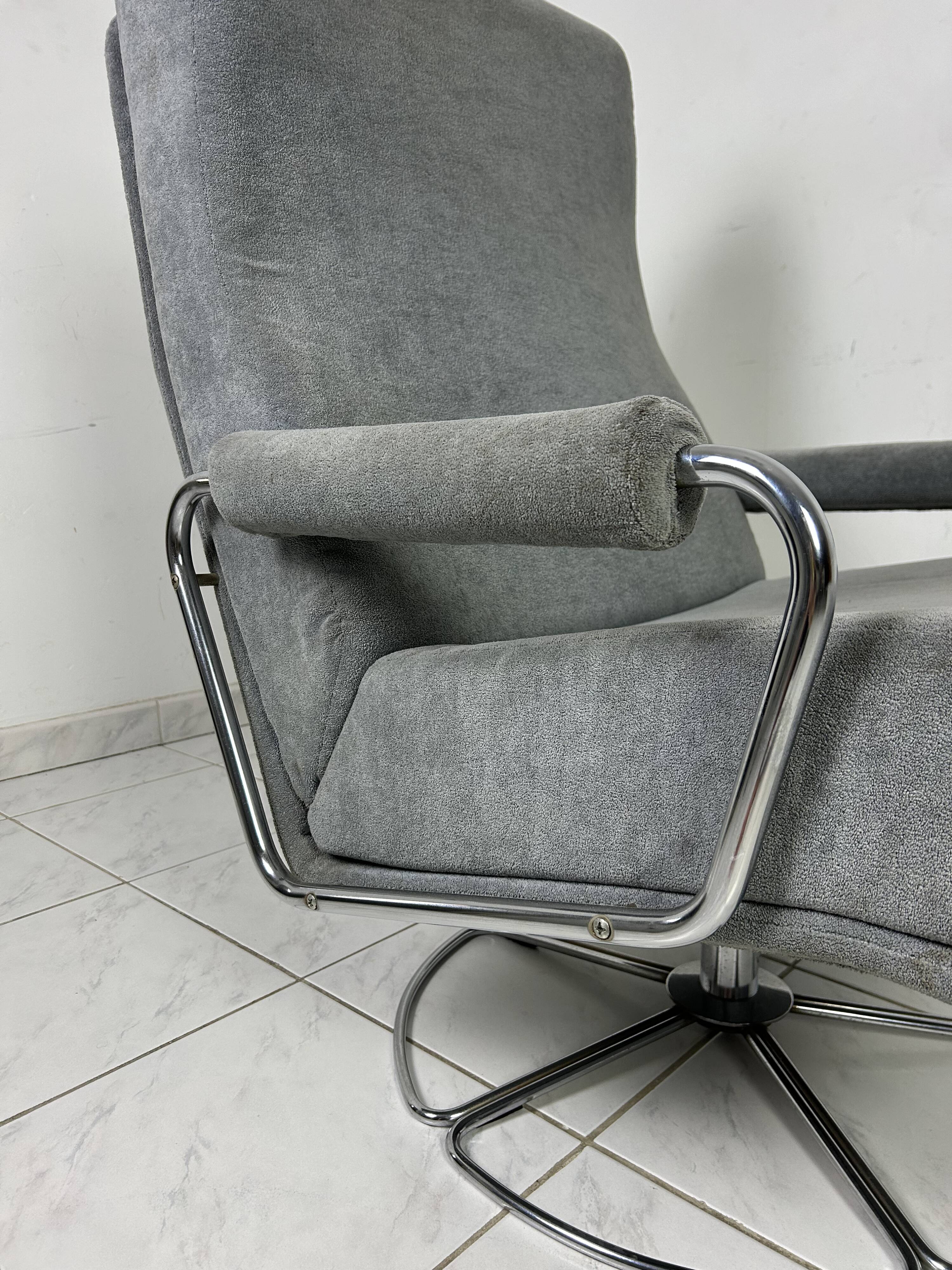 Vintage Gelderland swivel armchair with ottoman Jan des Bouvrie