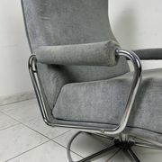 Vintage Gelderland swivel armchair with ottoman Jan des Bouvrie