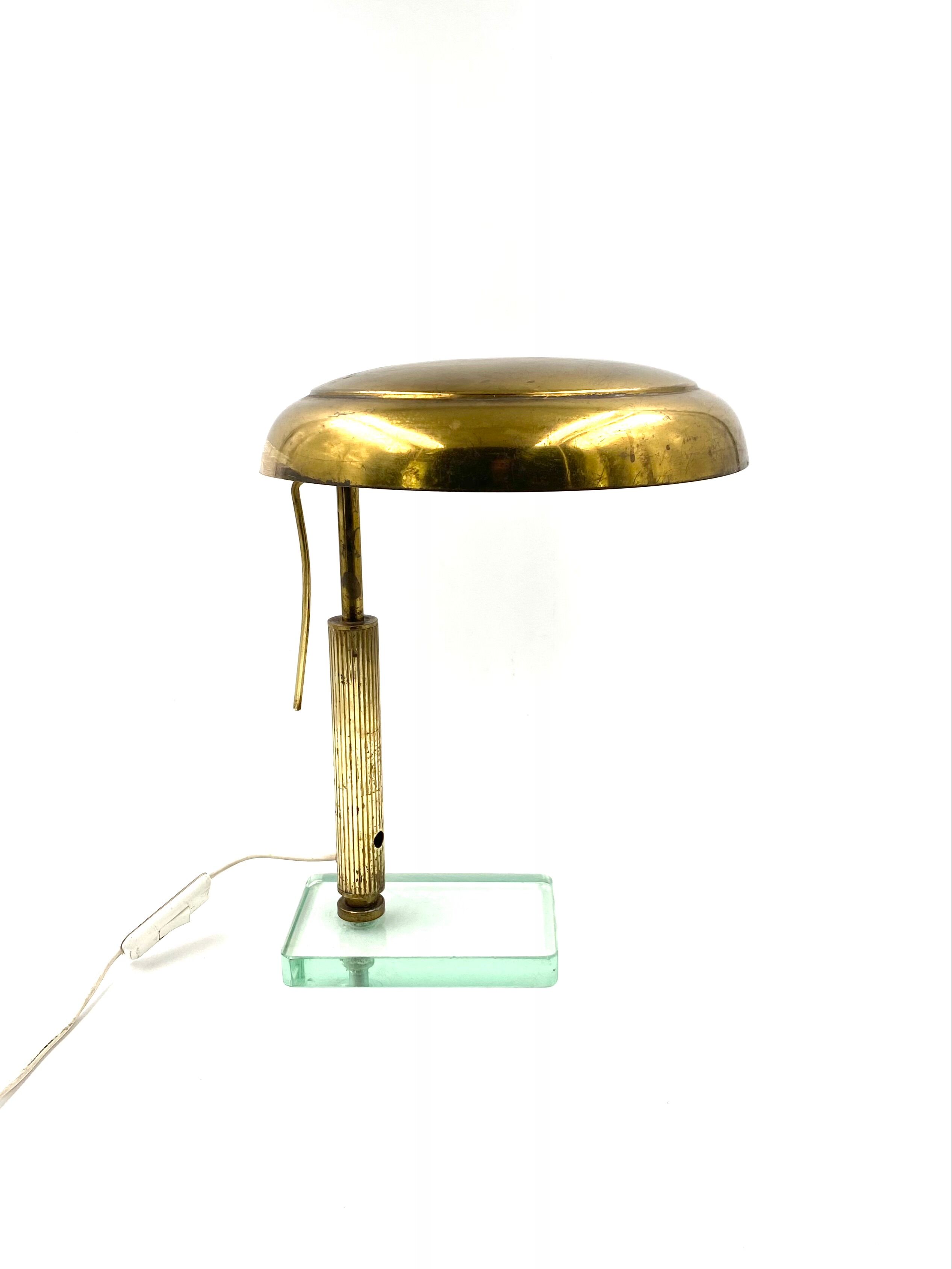 Brass table desk lamp, Fontana Arte, circa 1940