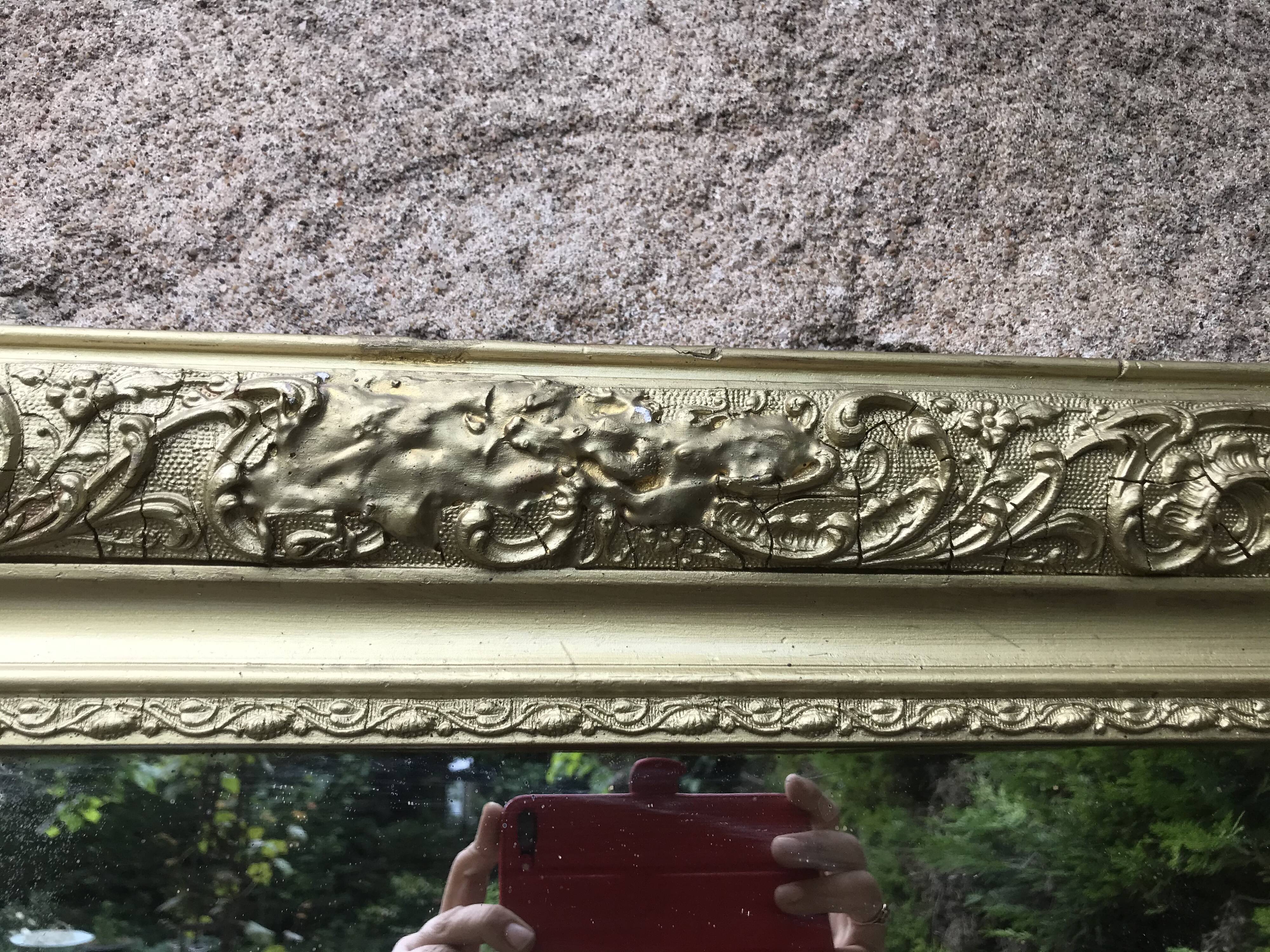 Mirror Louis-Philippe golden 104x65 cm