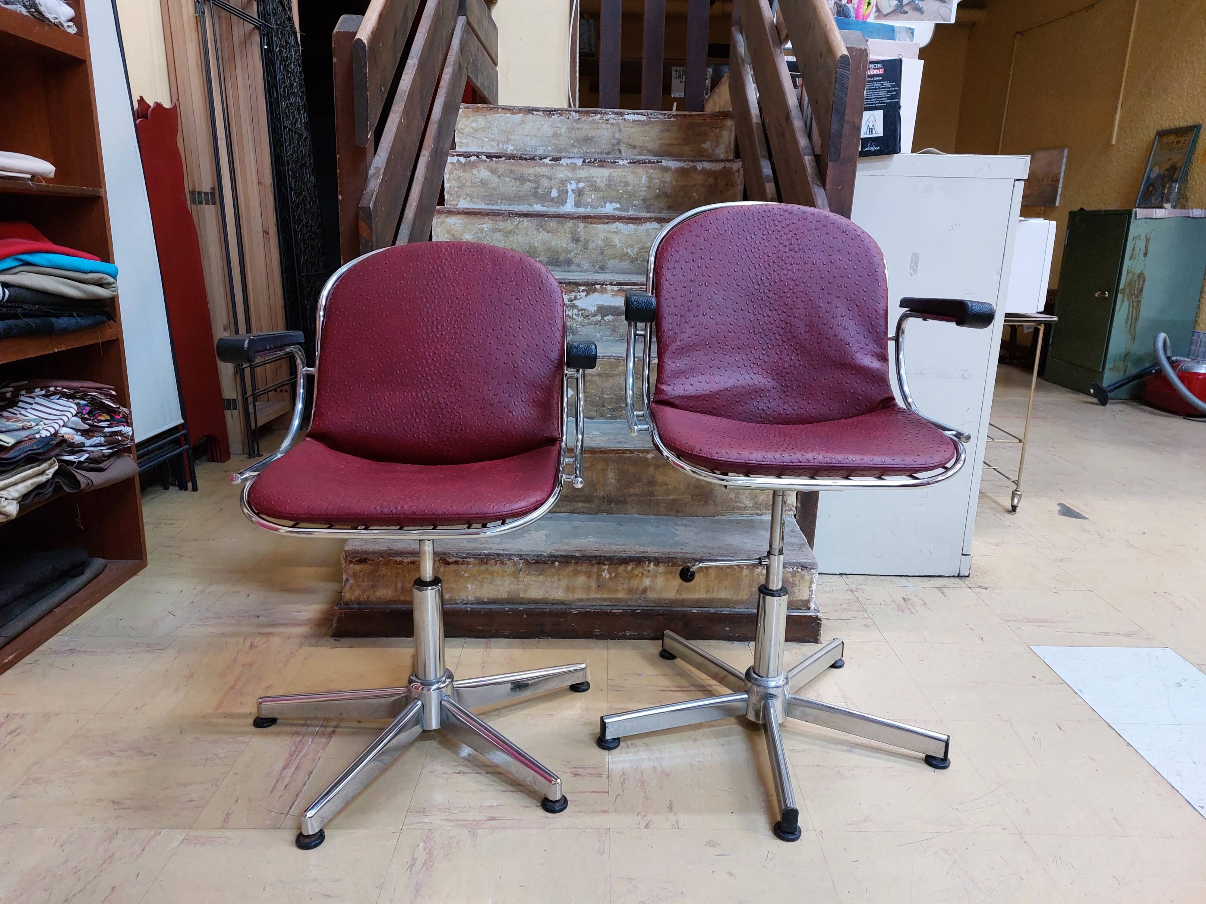 Radiofreccia swivel office chairs by Gastone Rinaldi - 1970s