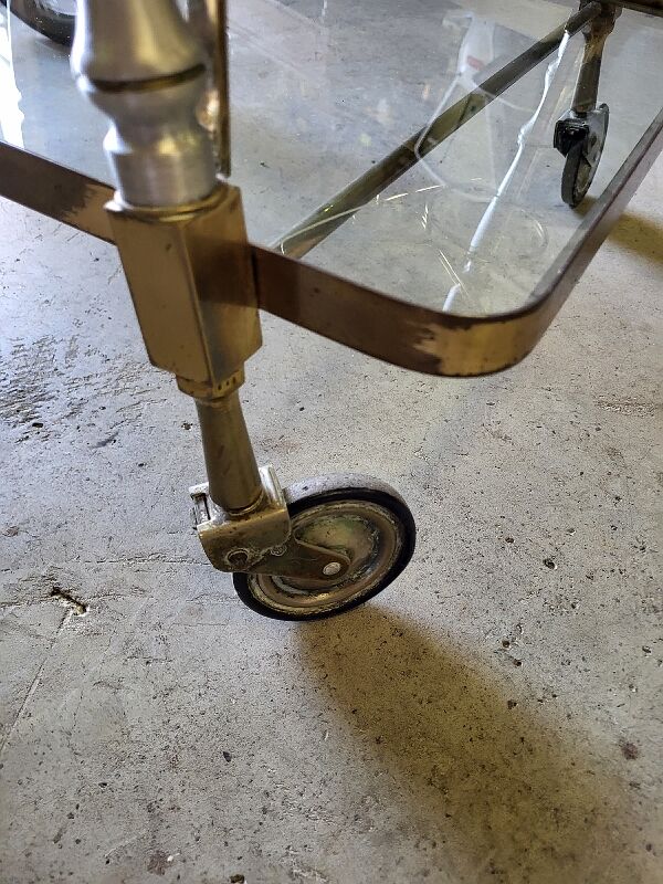 Brass and glass aluminium roller service 1960