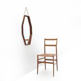 Octagonal mirror with a teak frame, 1960s