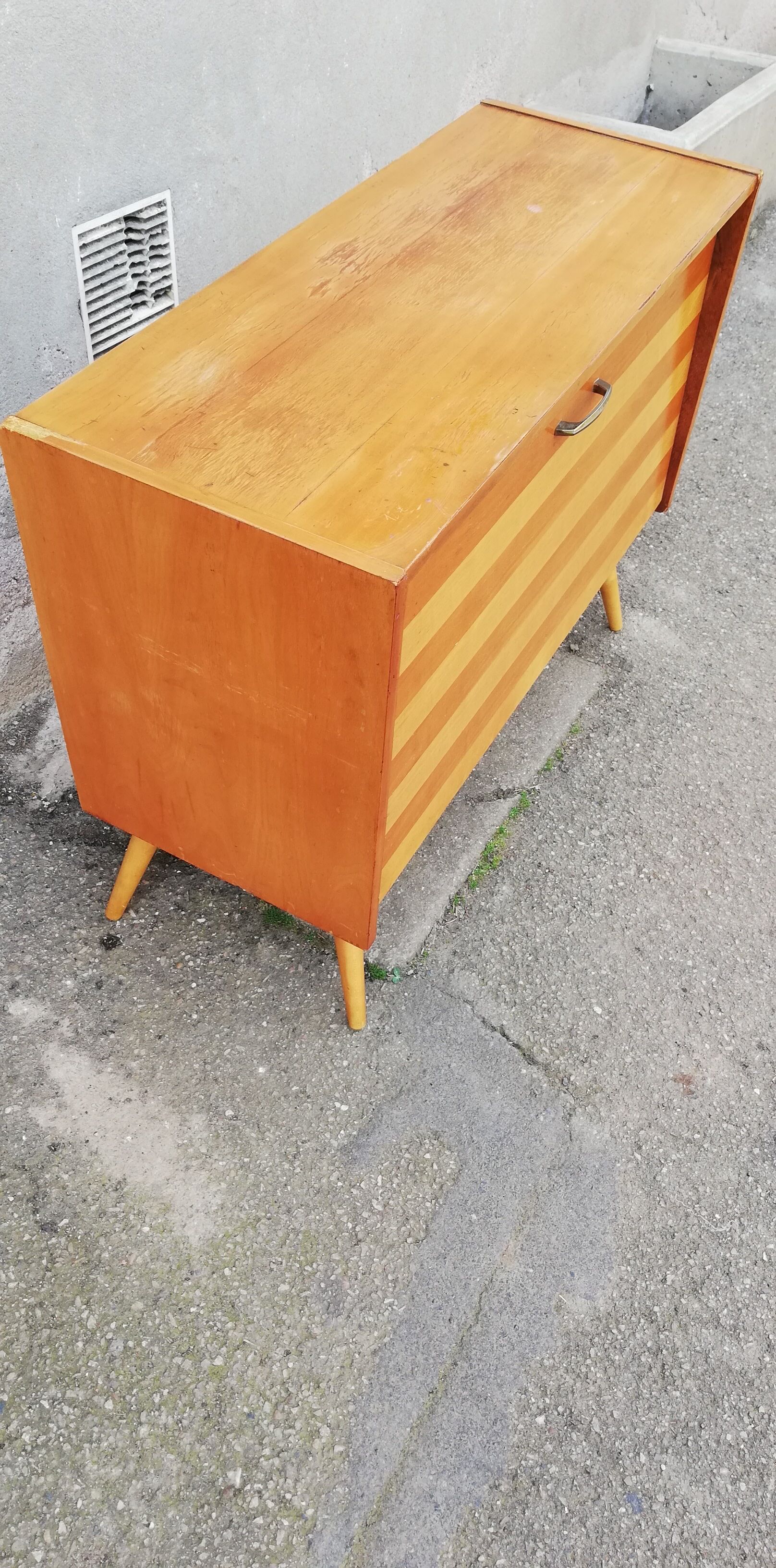 Vintage shoe cabinet compass feet