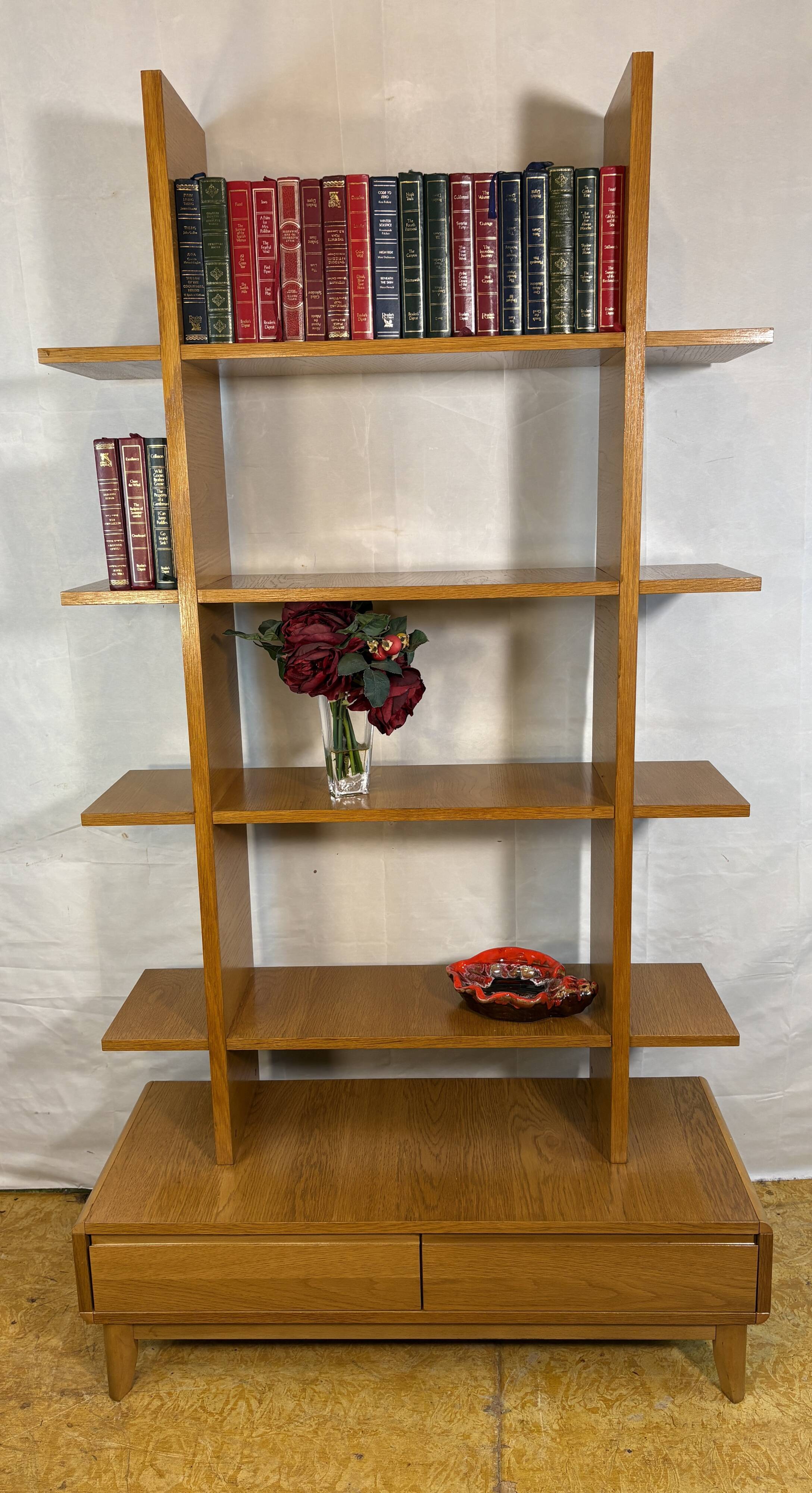 Unité de rangement en teck de style mid-century modern / Paravent d'inspiration scandinave