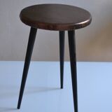 Table d'appoint, bout de canapé, petit guéridon tripode 1950