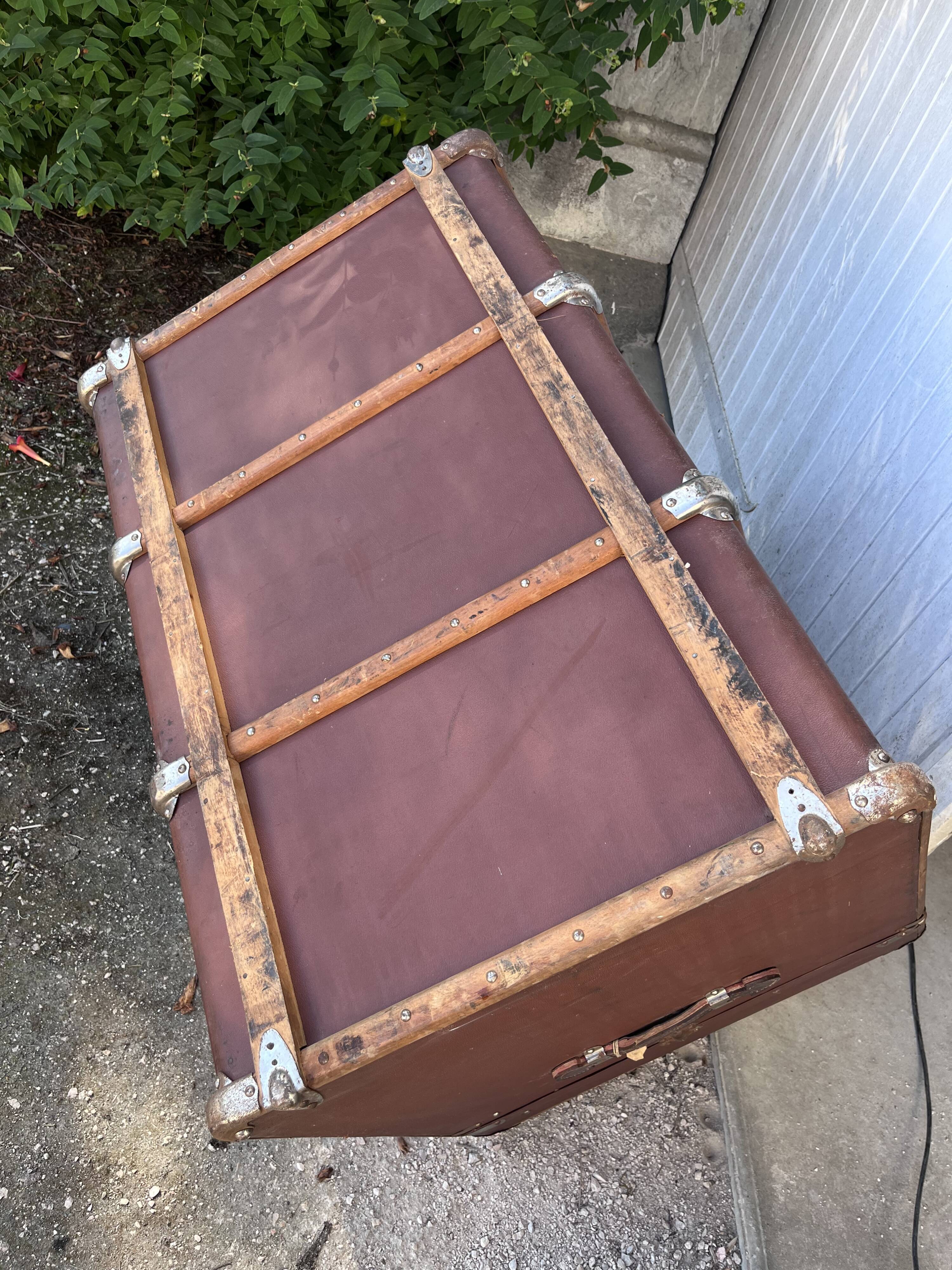 Antique travel trunk