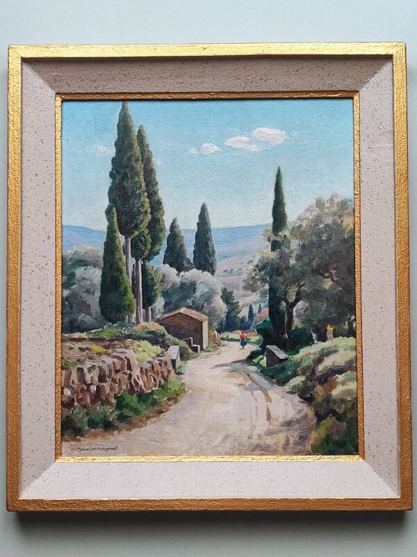 Peinture à l'huile d'André Boursier - Mougenot