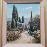 Peinture à l'huile d'André Boursier - Mougenot