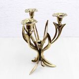 Bronze flower candle holder 1960