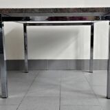 Table d'appoint vintage en granit rose 1970