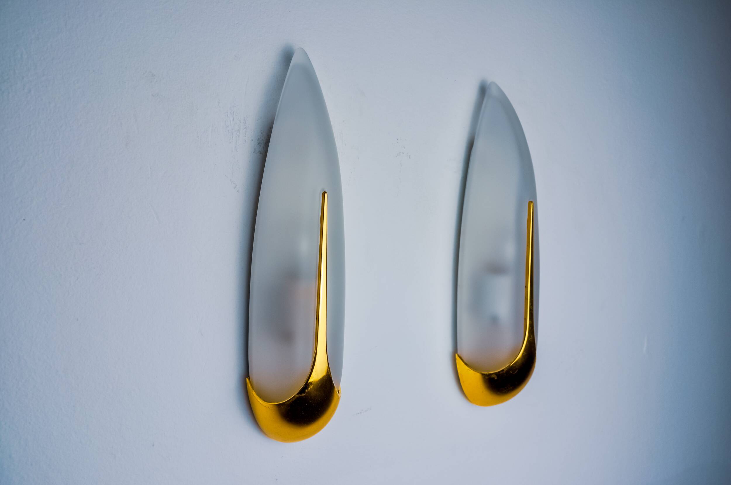Pair of idearte "ear of corn" wall lights, Spain, 1980