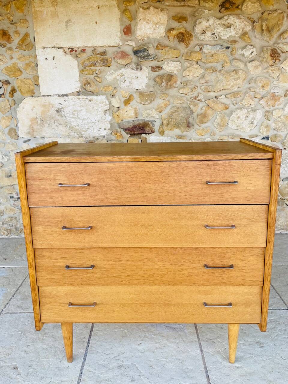 Vintage 4-drawer chest of drawers by Capelle, circa 1960s