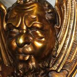 Pair of bronze wall lamps Art Deco style early twentieth century