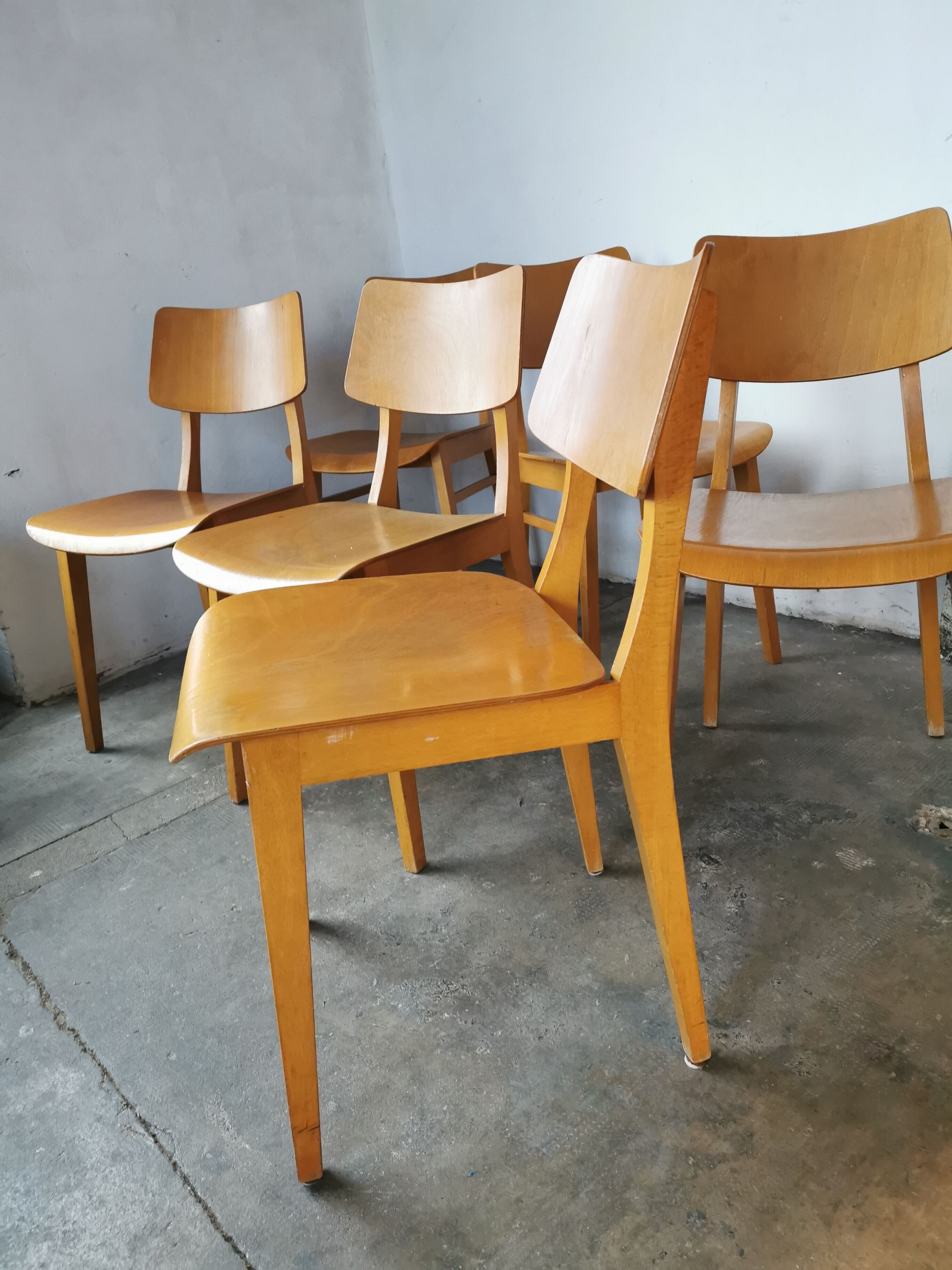 Set of 6 chairs from the 60s