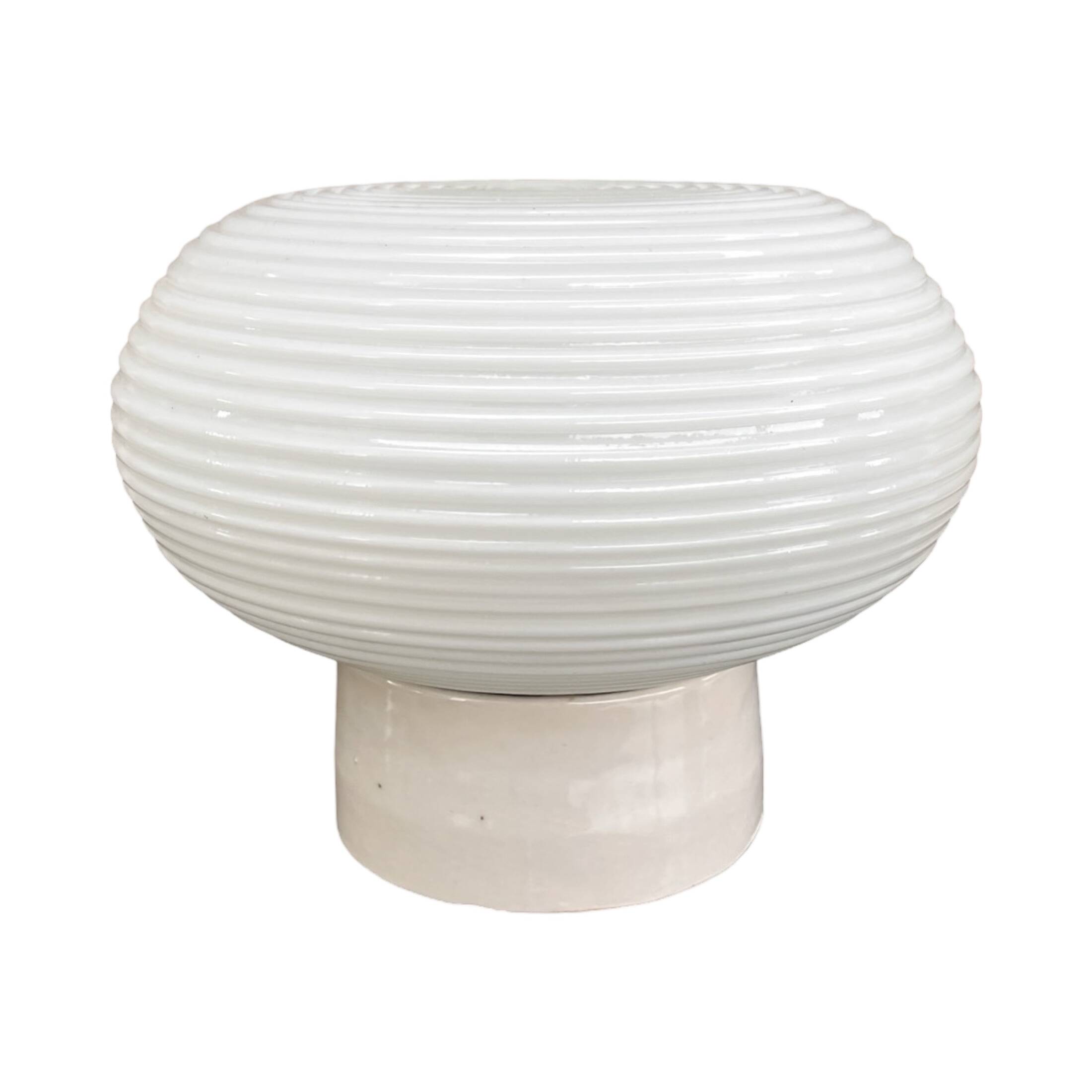 White glass spiral wall lamp by Polam Vikasy, Poland in the 1970s.
