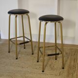 Pair of vintage bar stools, France 1950's