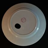 Flat earthenware plate by choisy le roi for au vase étrusque paris