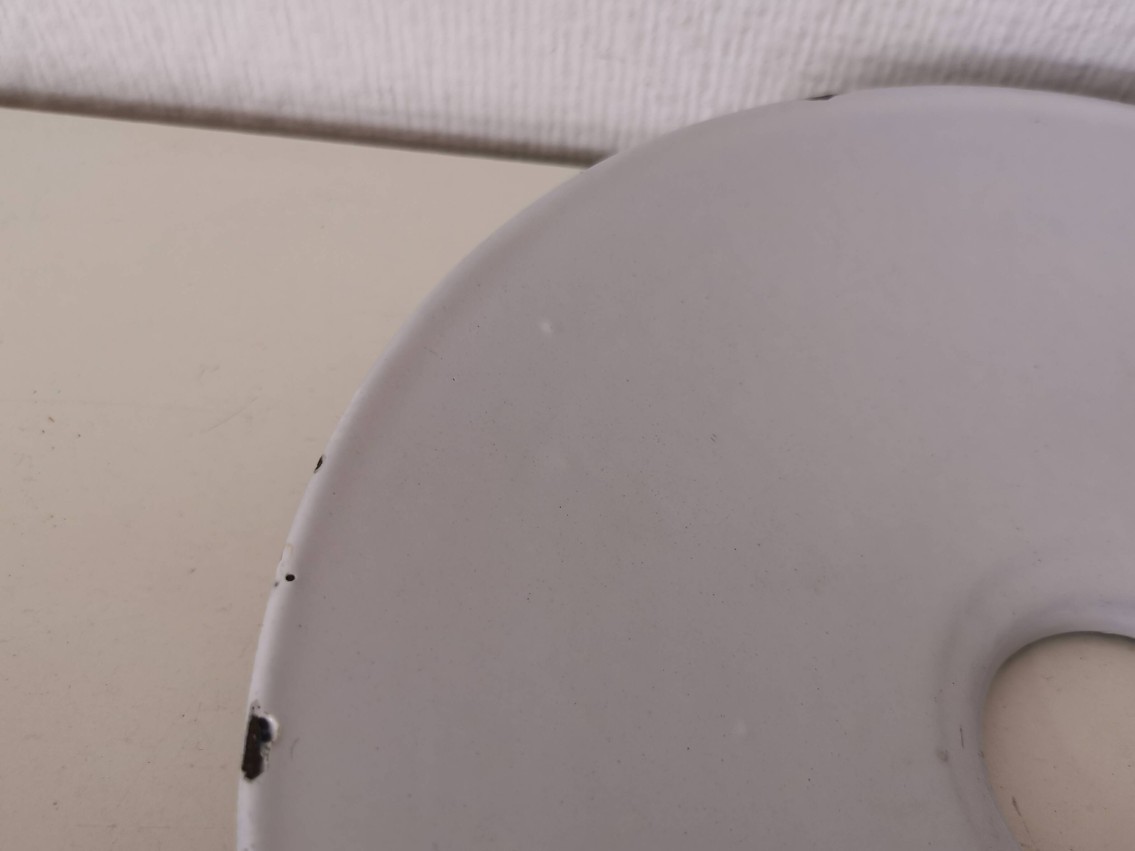 enamelled metal lampshade, dark green industrial decor