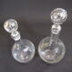Paire de carafes en verre